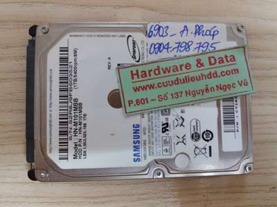Khôi phục dữ liệu ổ cứng Samsung 1TB