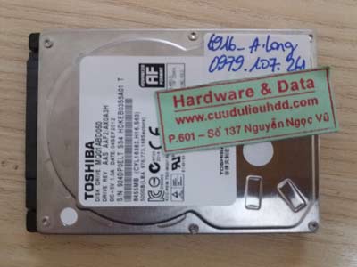 Cứu dữ liệu ổ cứng Toshiba 500Gb