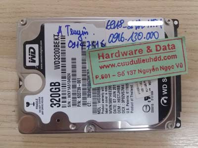 lấy lại dữ liệu Western 320GB