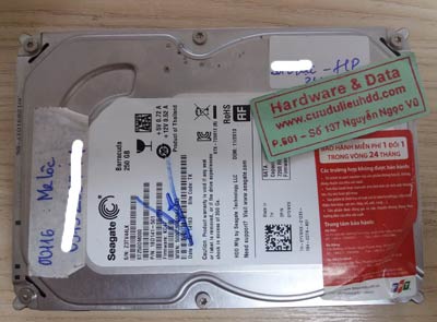 Khôi phục dữ liệu ổ cứng Seagate 250GB