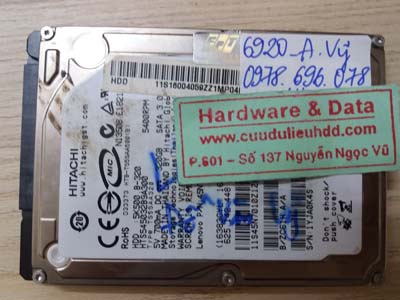 Lấy lại dữ liệu Hitachi 320gb