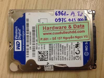 Khôi phục dữ liệu Western 500gb