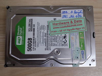 7004 Western 500gb hỏng đầu từ