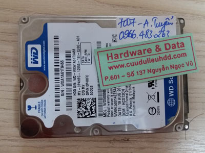 7007 Western 500GB lỗi đầu từ