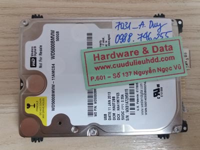 7031 Western 500Gb hỏng đầu từ
