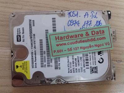 7051 western 500GB hỏng đầu từ