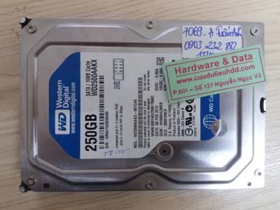 7069 Western 250GB hỏng đầu từ