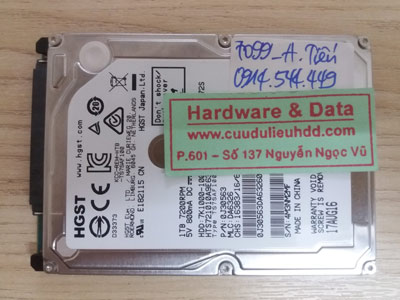 7099 hitachi 1TB lỗi đầu từ