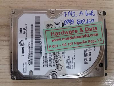 7143 Seagate 500GB đầu đọc lỗi
