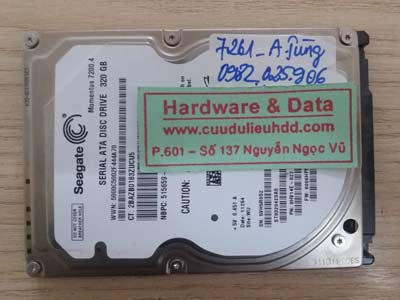 7261 Seagate 320GB format dữ liệu
