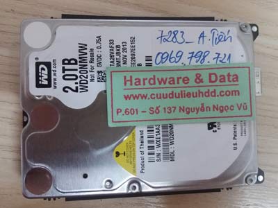 7283 Western 2TB lỗi đầu từ