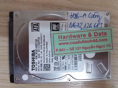 7286 toshiba 1TB mất dữ liệu