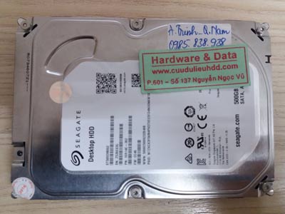 22-1 Seagate 500GB lỗi cơ
