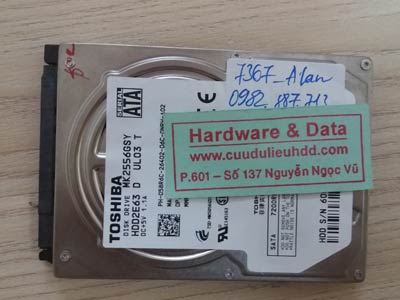 7367 toshiba 250GB virus mất dữ liệu