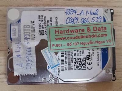7394 Western 1TB hỏng cơ