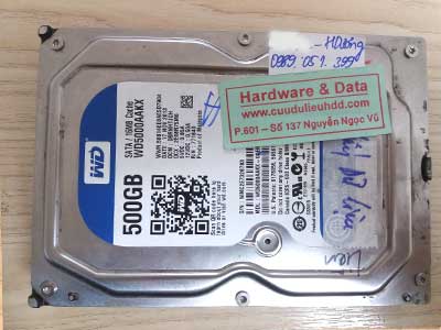 28-3 Western 500GB hỏng cơ