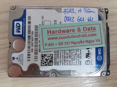 7583 western 500GB hỏng đầu từ