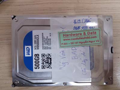 7639 Western 500GB đầu đọc lỗi