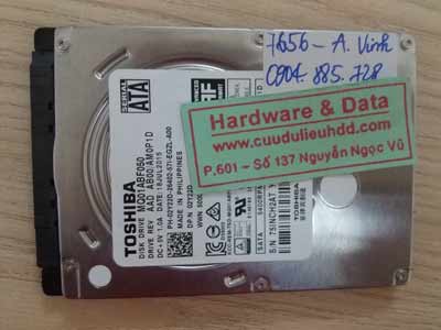 7656 Toshiba 500GB chết cơ