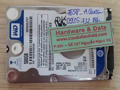 7658 Western 500GB hỏng cơ