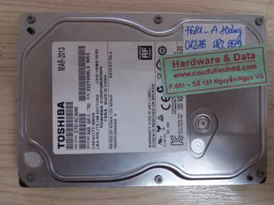 7681 Toshiba 500GB đầu từ lỗi