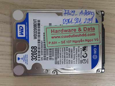 7729 Western 320GB hỏng đầu từ