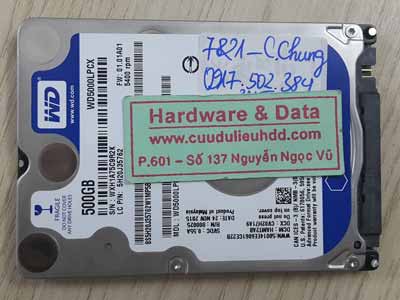 7821 Western 500GB không nhận