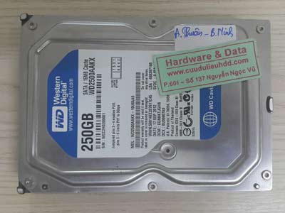 31-5 Western 250GB lỗi cơ
