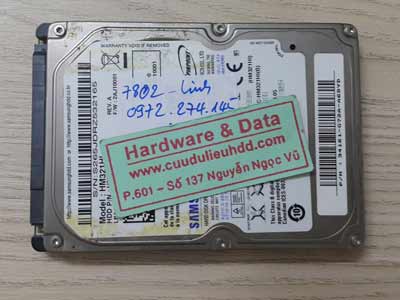 7802 Samsung 320GB đầu đọc lỗi