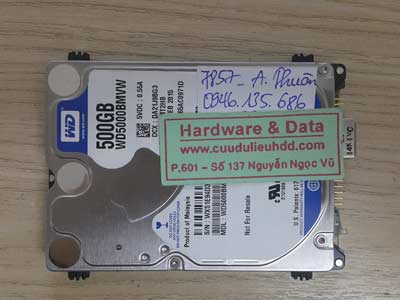 7857 Western 500GB hỏng đầu từ