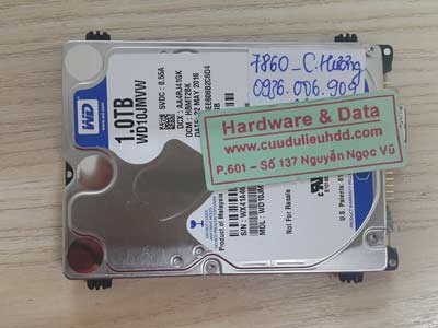 7860 Western 1TB lỗi đầu từ