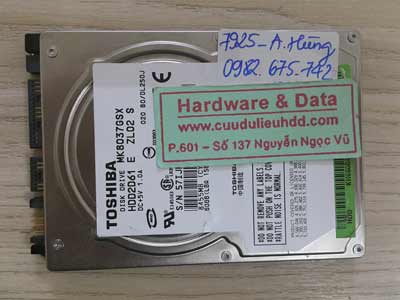 7925Toshiba 80GB hỏng đầu từ