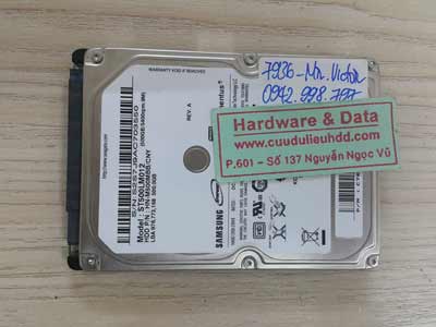 7936 Samsung 500GB hỏng đầu từ