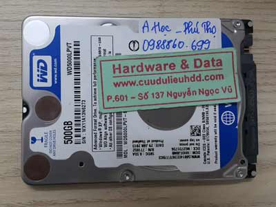 18-7 Western 500GB đầu đọc lỗi