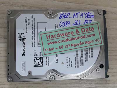 8068 Seagate 320GB hỏng đầu từ