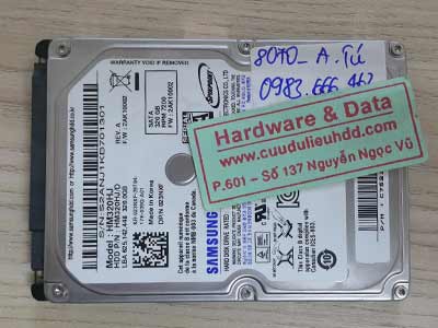 8070 Samsung 320GB mất dữ liệu