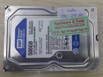 Cứu dữ liệu ổ cứng Western 500GB đầu đọc lỗi