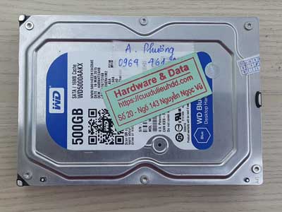 Cứu dữ liệu Western 500GB đầu đọc lỗi