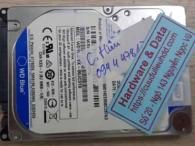 Cứu dữ liệu ổ cứng Western 1TB hỏng đầu từ