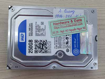 Lấy lại dữ liệu ổ cứng Western 250GB đầu đọc lỗi