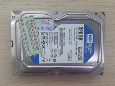 lấy lại dữ liệu Western 320GB lỗi cơ