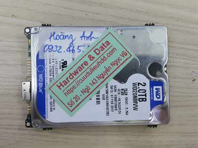 Khôi phục dữ liệu ổ cứng Western 2TB hỏng đầu từ