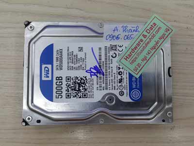 Cứu dữ liệu Western 500GB hỏng cơ