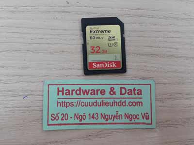 khôi phục dữ thẻ sandisk 32GB mất dữ liệu