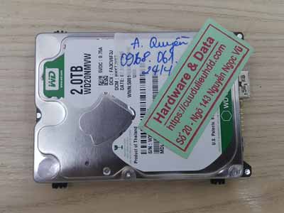 lấy dữ liệu ổ cứng Western 2TB hỏng đầu từ