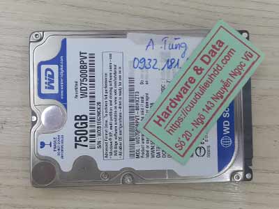 lấy lại dữ liệu western 750GB lỗi đầu từ