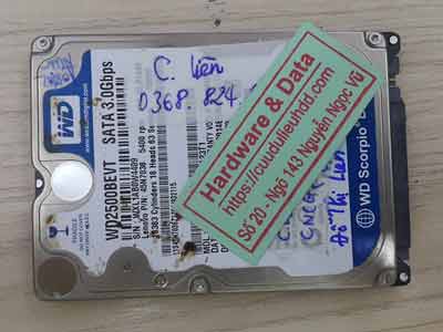 Khôi phục dữ liệu ổ cứng western 250GB chết cơ