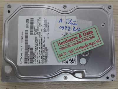 khôi phục dữ liệu ổ cứng Hitachi 160GB hỏng đầu đọc