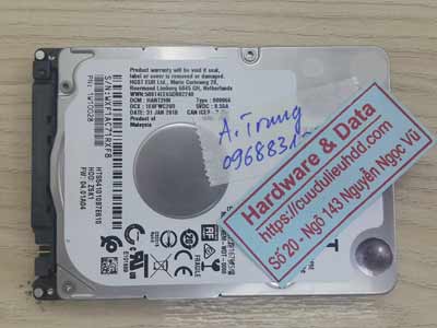 Cứu dữ liệu ổ cứng Hitachi 1000GB xóa nhầm