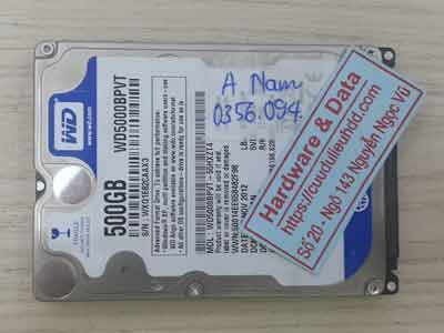 Phục hồi dữ liệu ổ cứng Western 500GB hỏng đầu từ